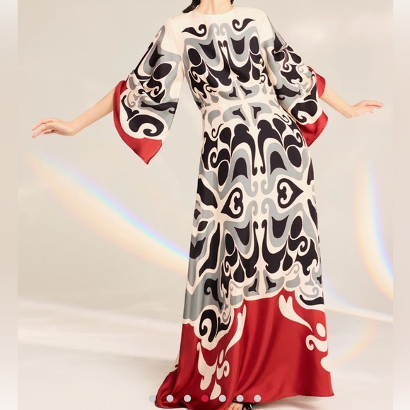 La Double J Sorella Dress! Elegant Multicolor Patterned Dress, size M, NWT. - Picture 3 of 3